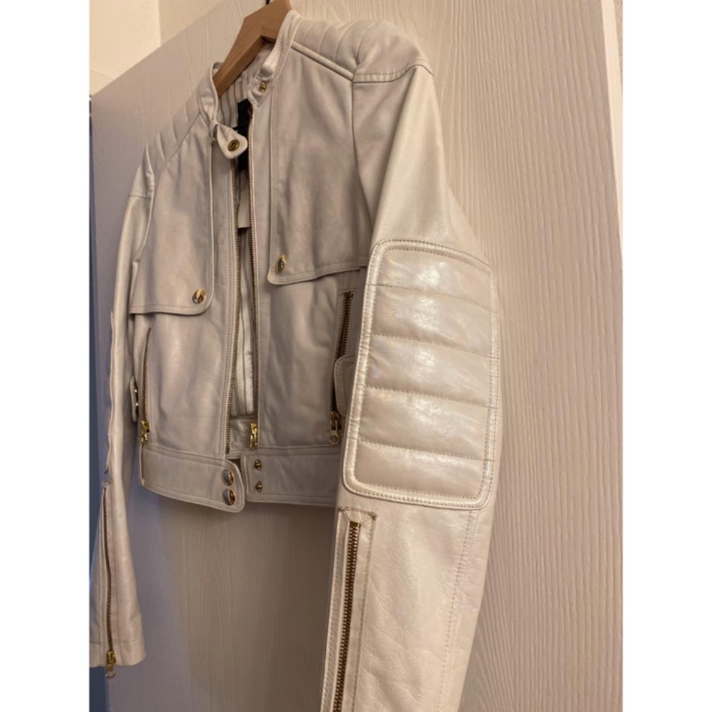 Juicy Contour Faux White “Leather” Jacket